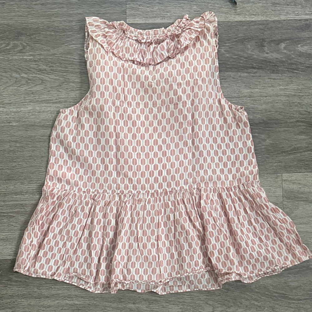 Kate Spade Pink Patterned Ruffle Blouse - Picture 4 of 8